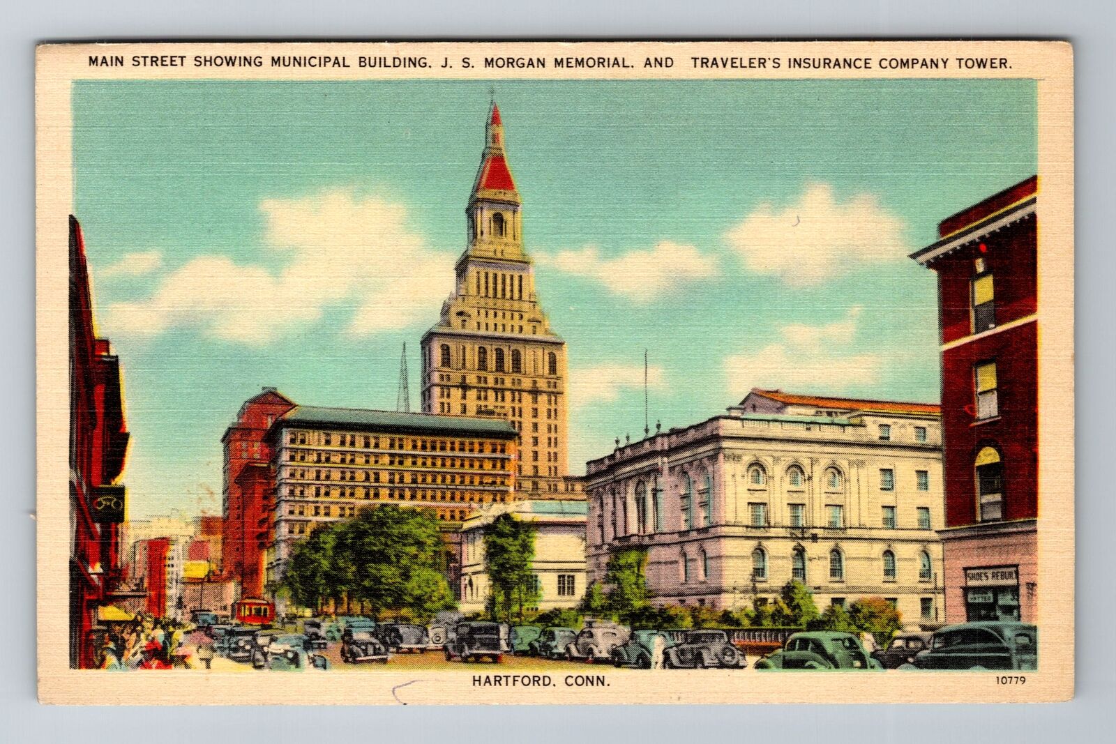 Hartford CT-Connecticut, Municipal Bldg., JS Morgan Memorial, Vintage Postcard
