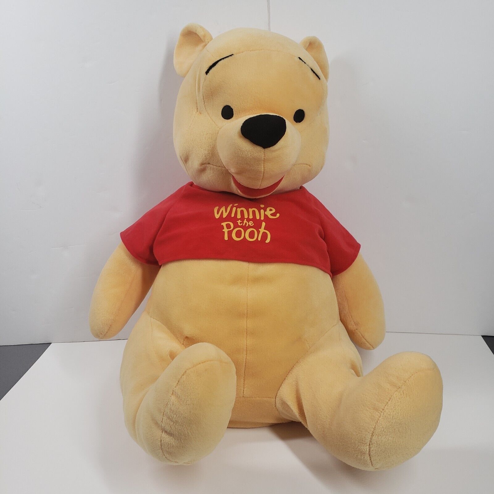 Vintage 90s Disney Winnie the Pooh Bear Plush 22” Large Cuddly Stuffed Animal