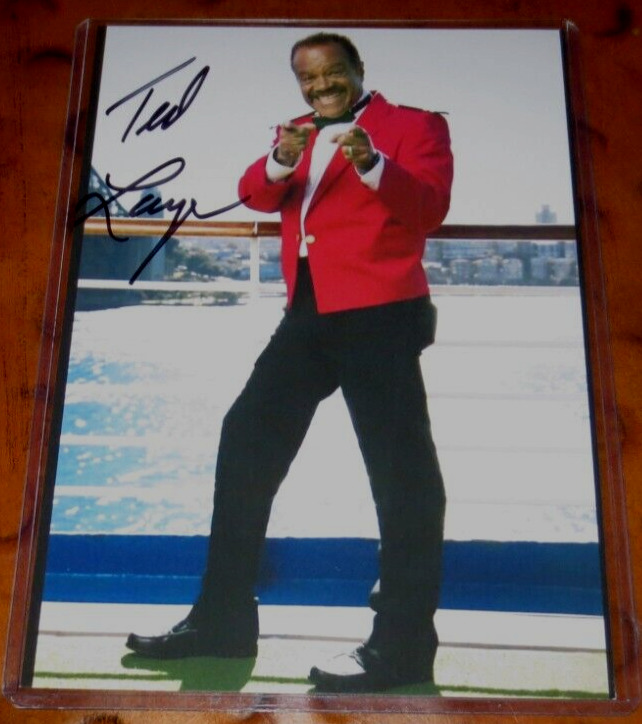 Ted Lange signed autographed photo as bartender Isaac Washington The Love Boat