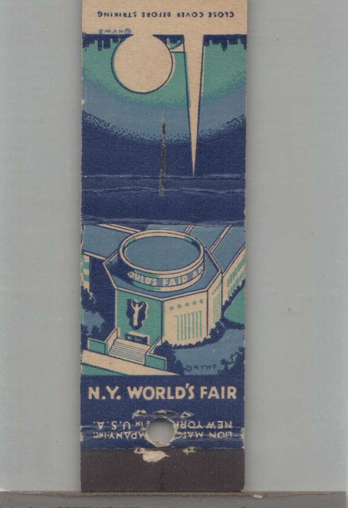 Matchbook Cover - 1939-40 New York World's Fair Midget - Blue