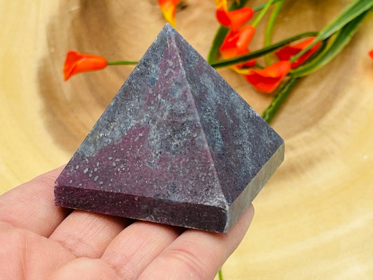 Ruby Kyanite Crystal Pyramid | Ruby Kyanite Reiki Pointer | Healing Crystal