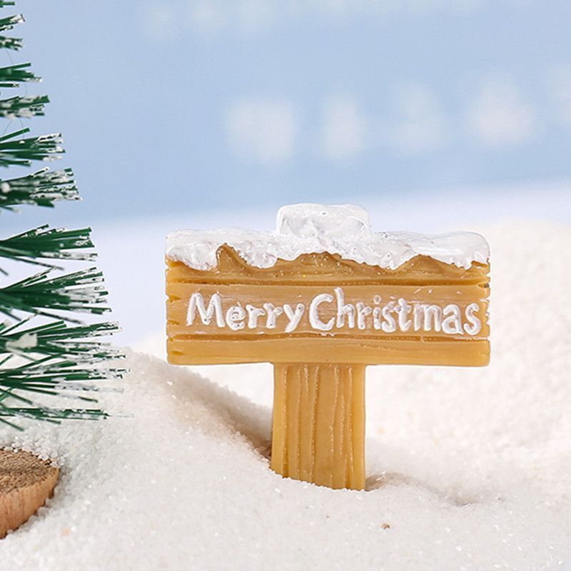 Christmas Santa Snowman Home Figurine Miniature Crafts Ornaments Figurines 5pcs