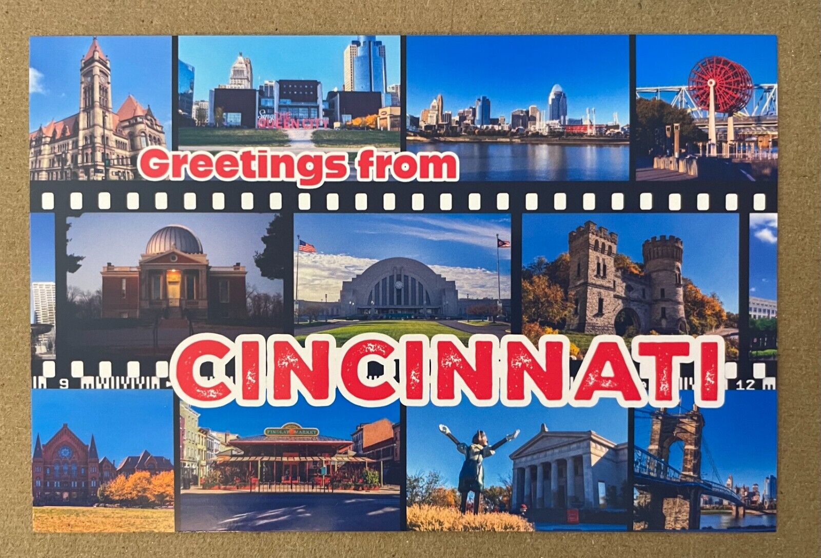 Postcard blank unused Cincinnati OH Multiview 4x6 with description