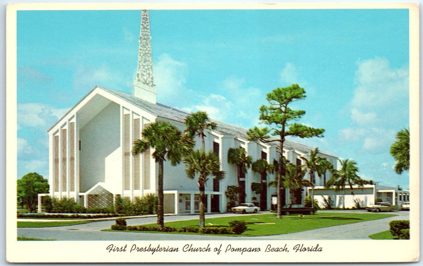 Postcard - First Presbyterian Church of Pompano Beach, Florida