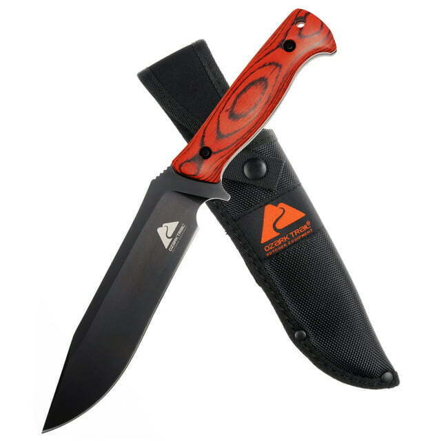 Ozark Trail Set Pakkawood Handle Fixed Blade Knife Survival Hunting Knife;.