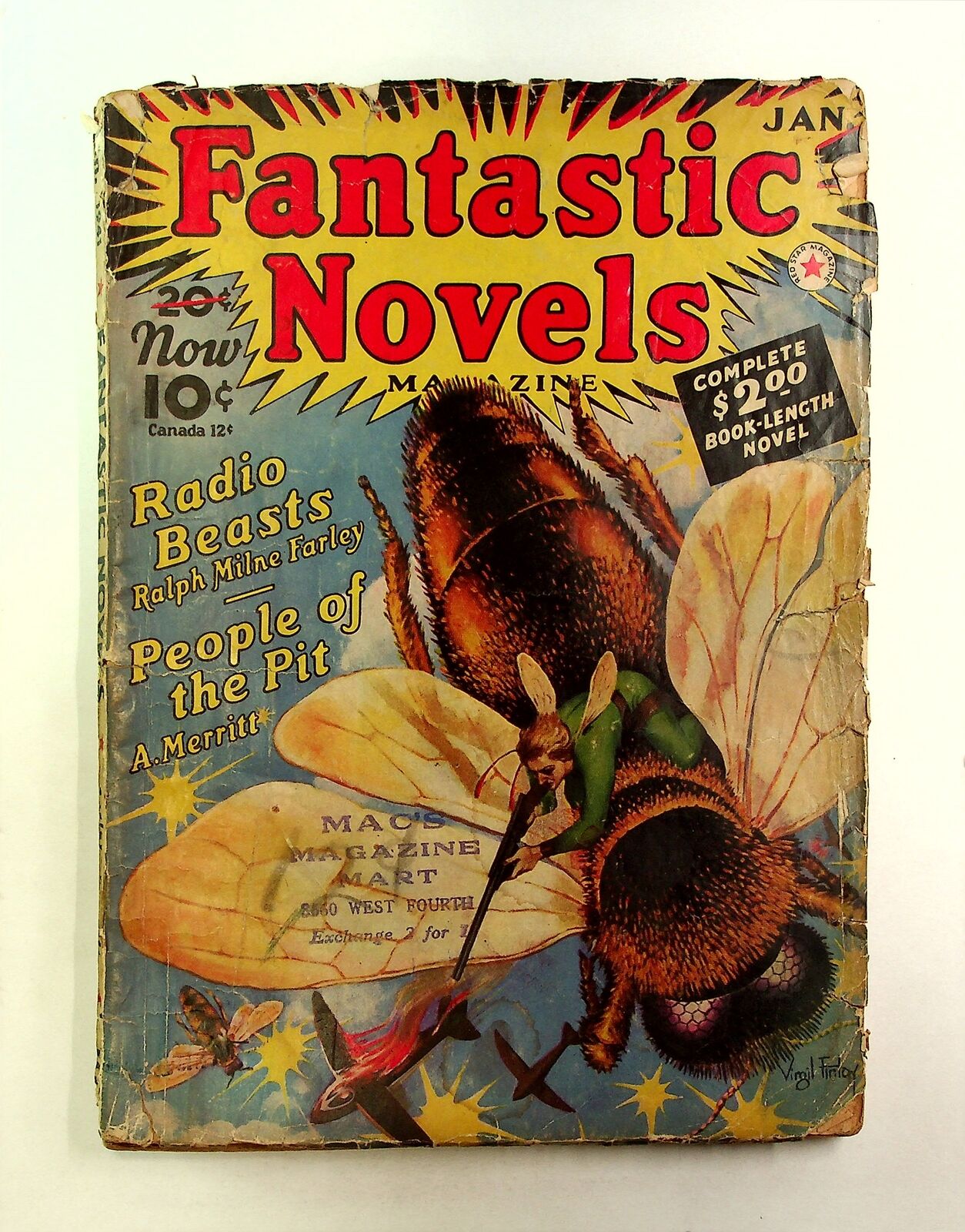 Fantastic Novels Pulp Jan 1941 Vol. 1 #4 GD- 1.8 Low Grade