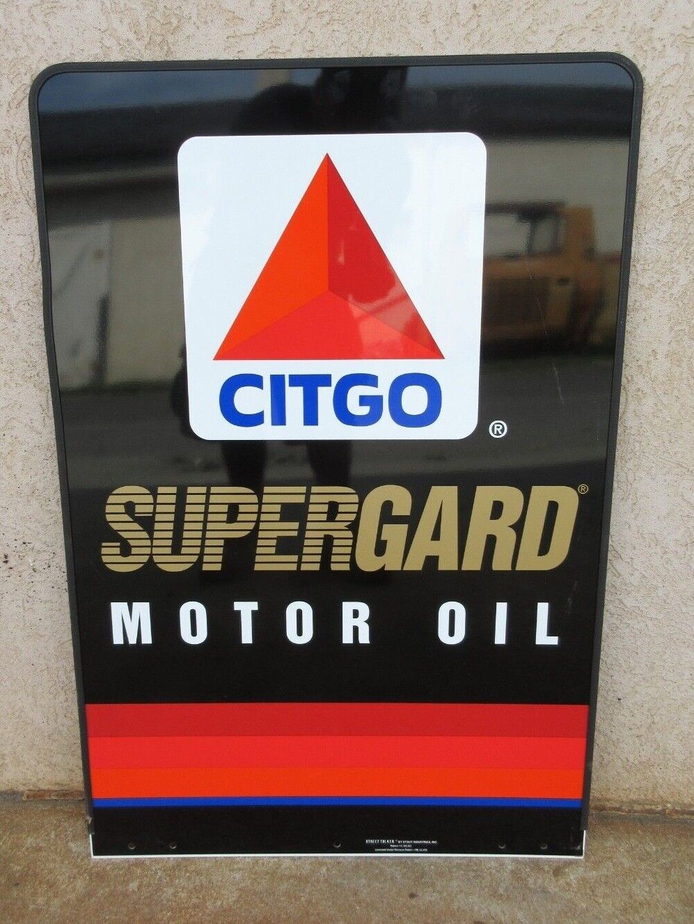 Vintage Citgo SUPERGARD Motor Oil Gas Station Sign Street Talker Stout A