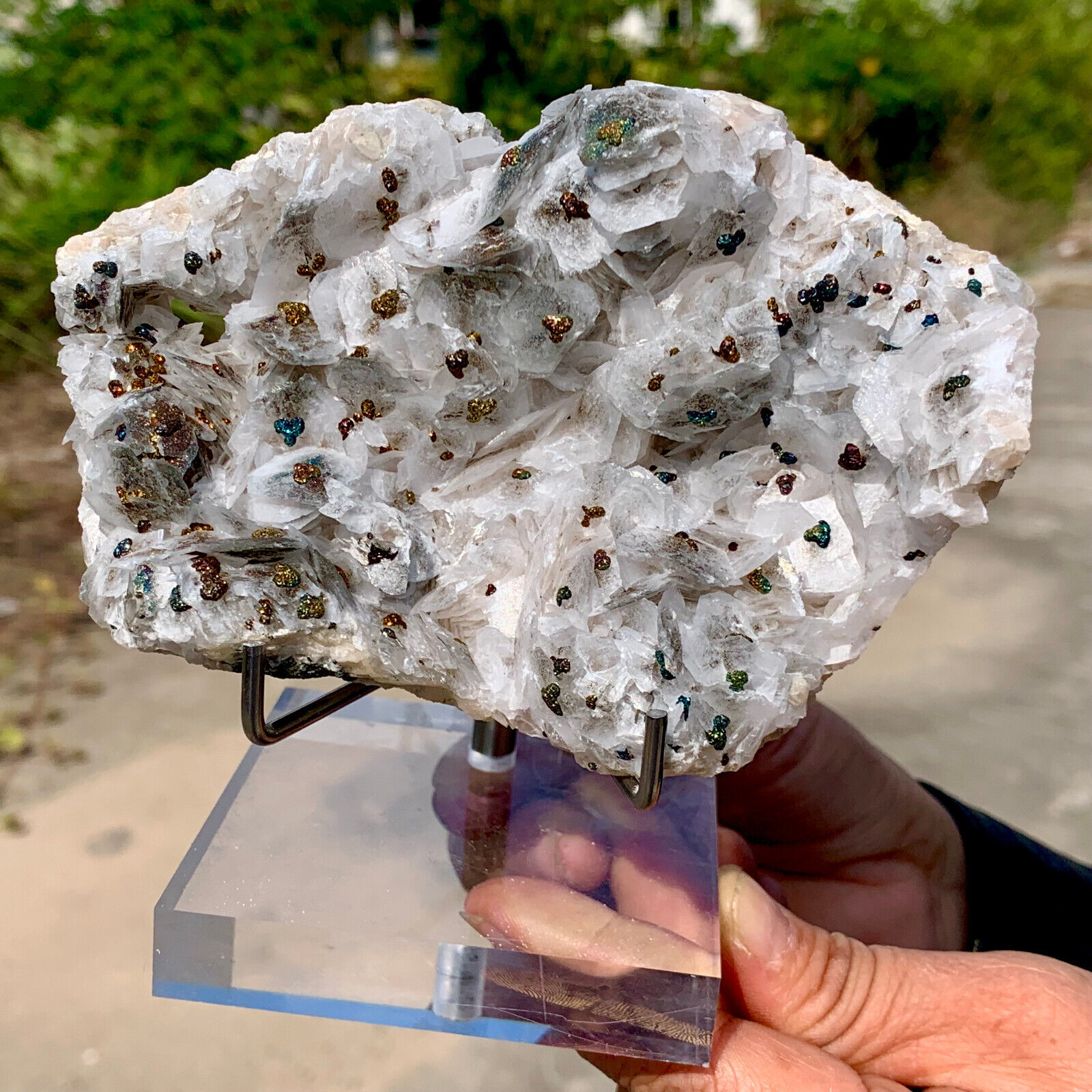 1.18LB Natural Colorful mineralparticles And Crystal IntergrowthSpecimen Hea