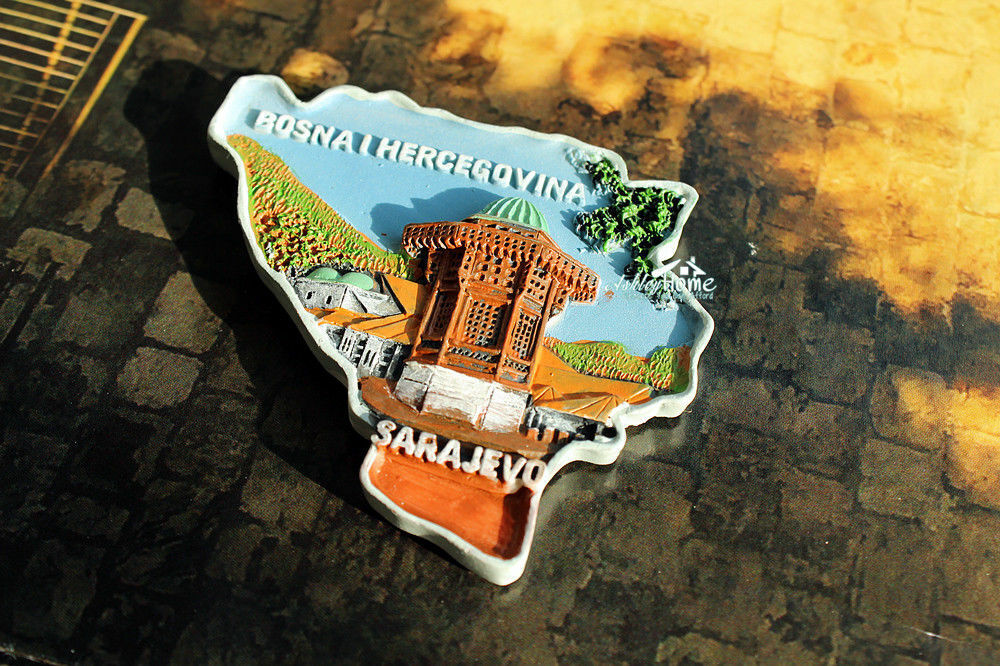 Bosnia and Herzegovina, Sarajevo Tourist Travel Souvenir 3D Resin Fridge Magnet