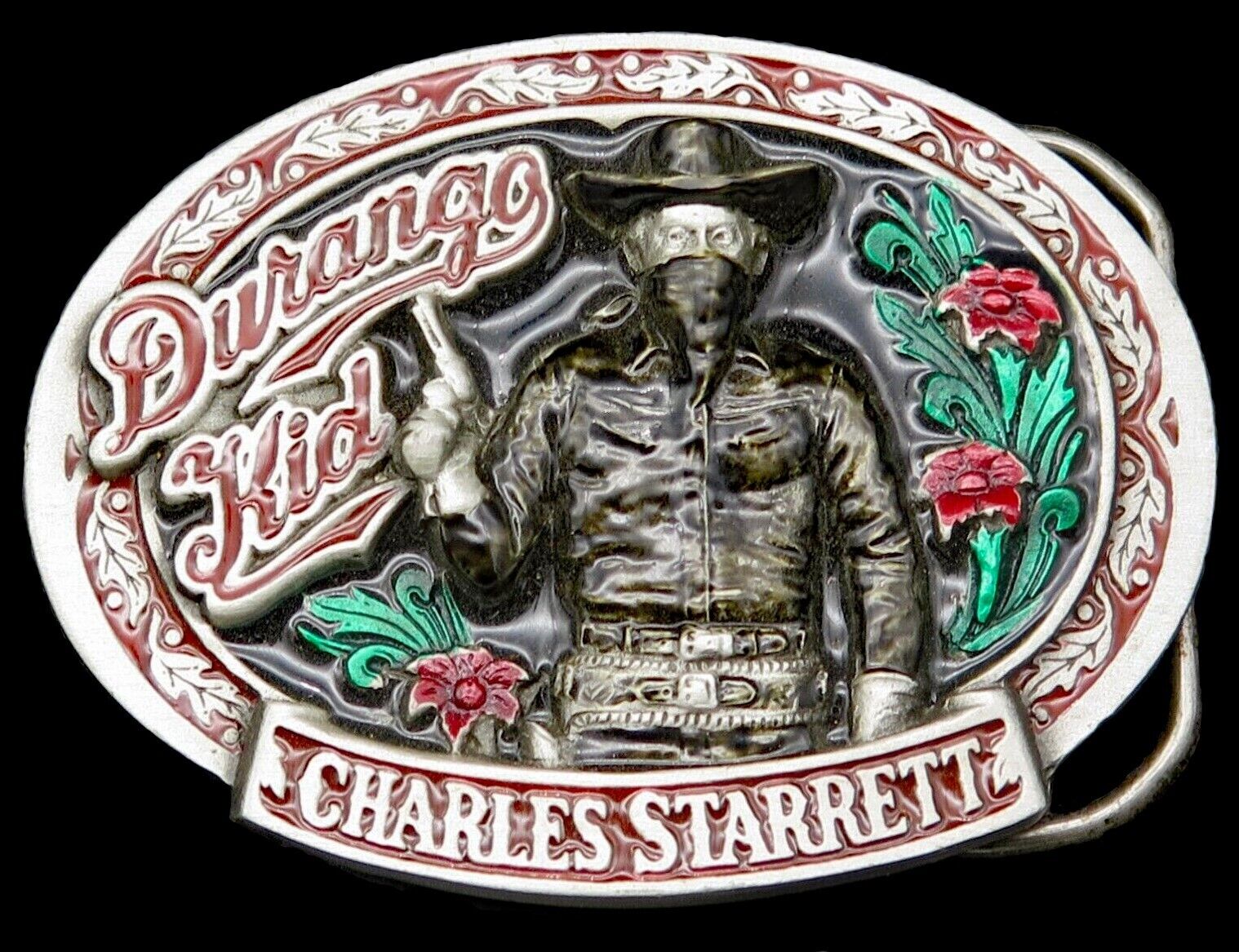 Charles Starrett Durango Kid Western Cowboy Actor Belt Buckle