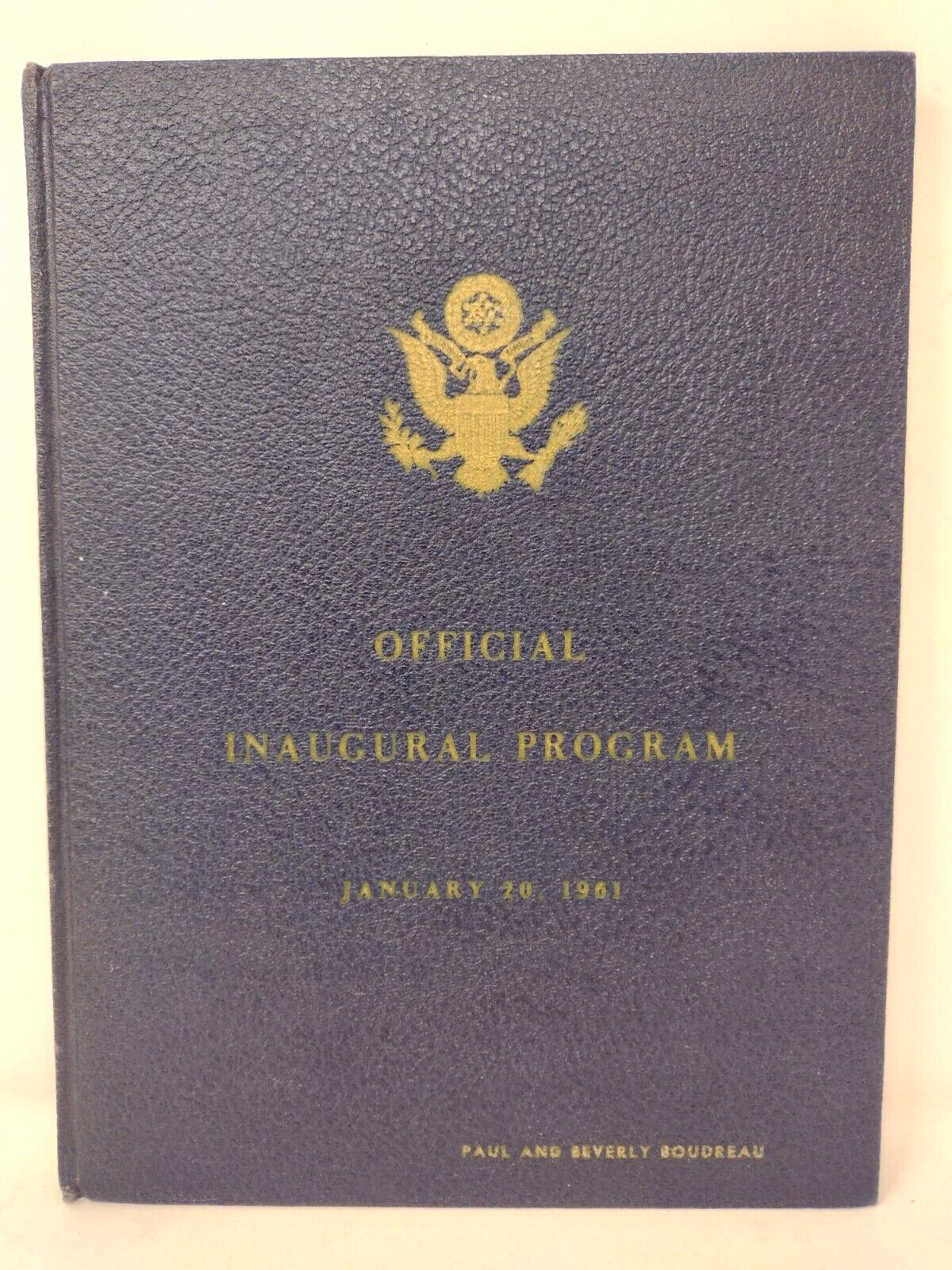 John F Kennedy Jan 20 1961 Official Presidential Inauguration Hardbound Program