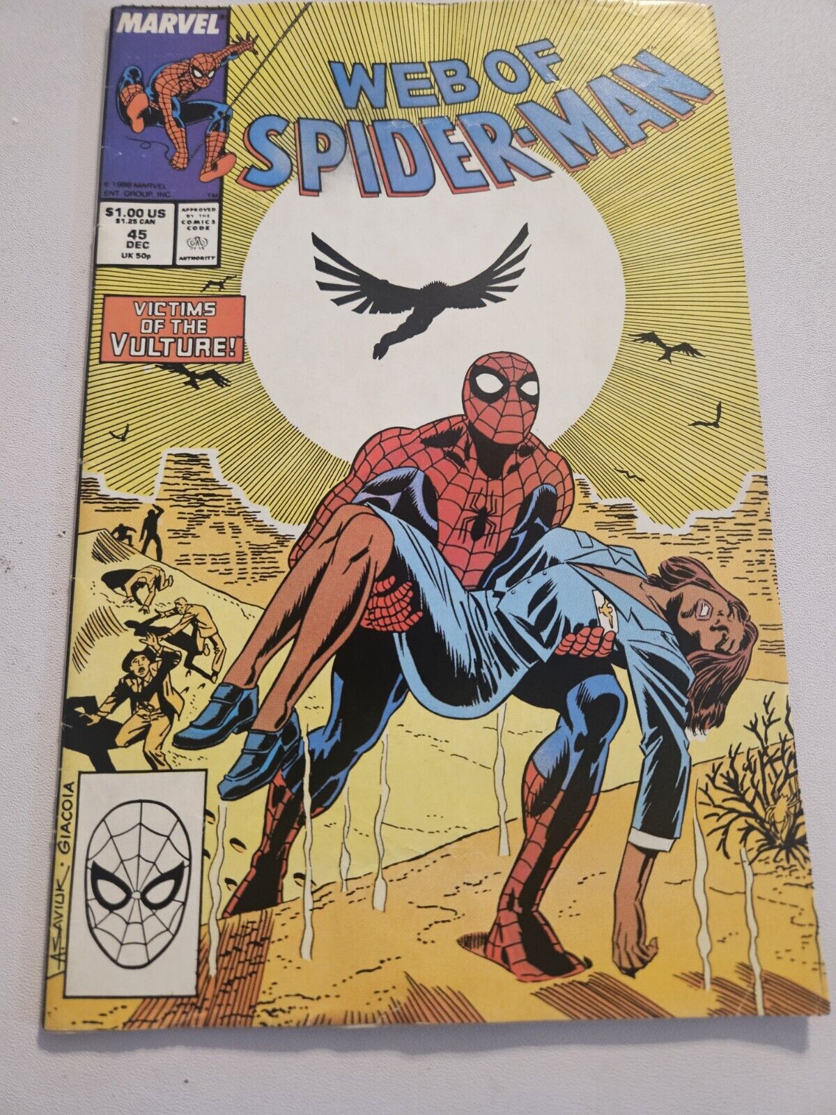 WEB OF SPIDER-MAN #45  MARVEL COMICS 1988 VG