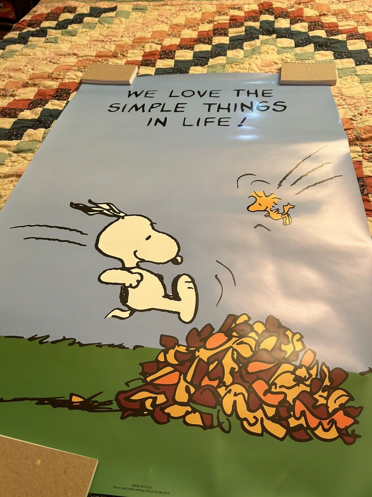 Peanuts Snoopy “We Love The Simple Things In Life” Poster 24x36