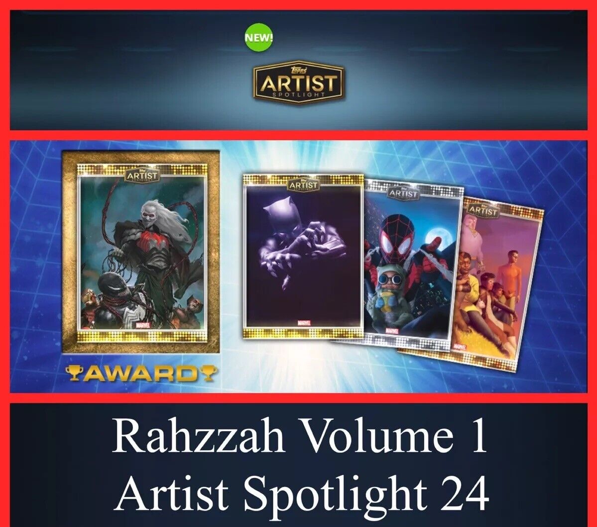 RAHZZAH VOL 1 EPIC+SR+RARE 12 CARD SET ARTIST SPOTLIGHT 24-TOPPS MARVEL COLLECT