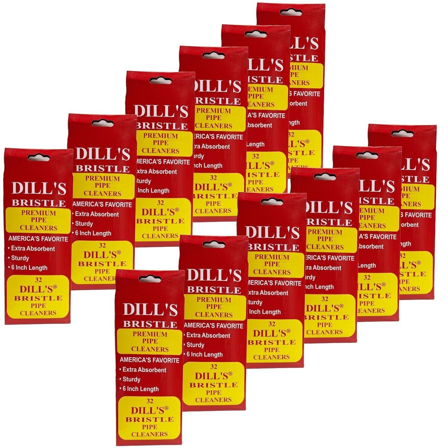 Dill's Bristle Tobacco Pipe Cleaner (12 Pack)