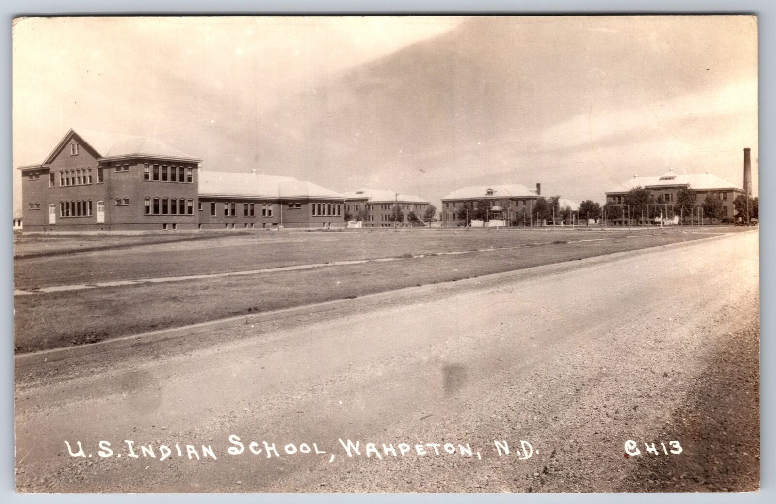 Wahpeton North Dakota~US Indian School Campus & Grounds~1947 RPPC