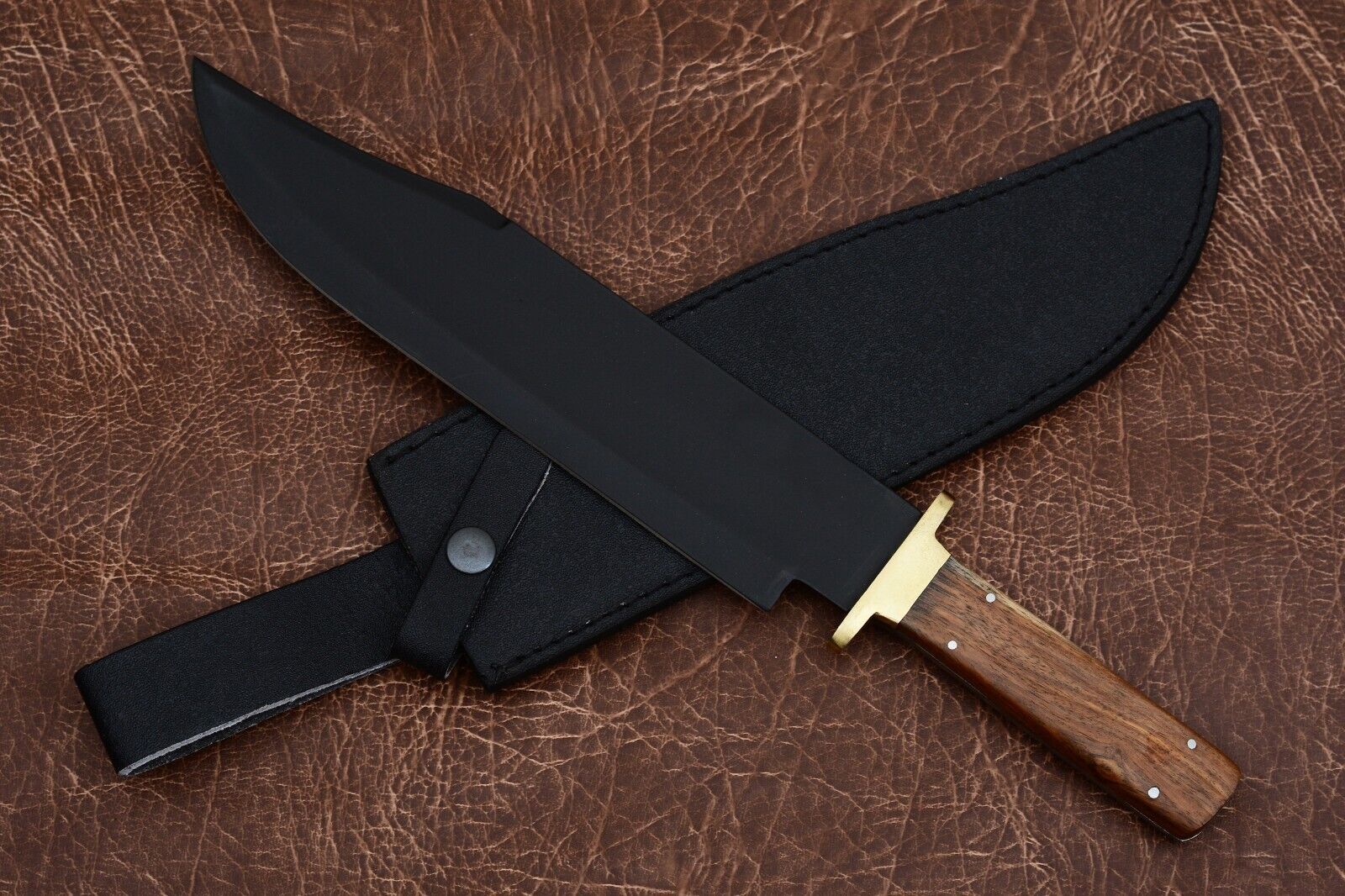 SHARD™® CUSTOM HAND FORGED Carbon Steel Hunting Cleaver Bowie Knife W/SHEATH