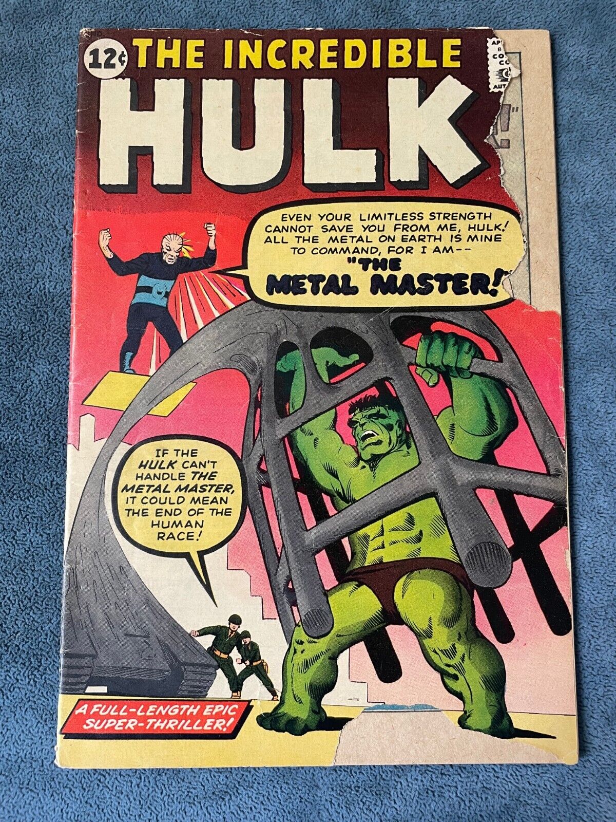 Incredible Hulk #6 1963 Marvel Comic Book Ditko 1st Teen Brigade Metal Man GD