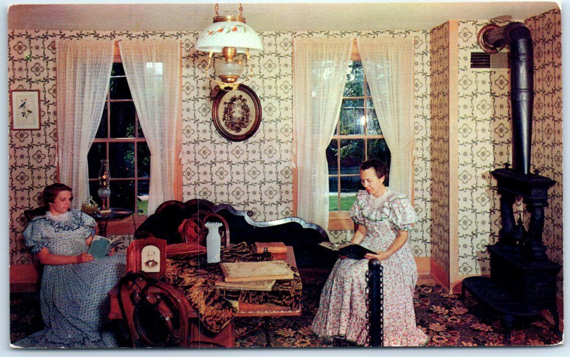 Postcard - Upstairs Sitting Room, Old Wade House, Greenbush, Wisconsin