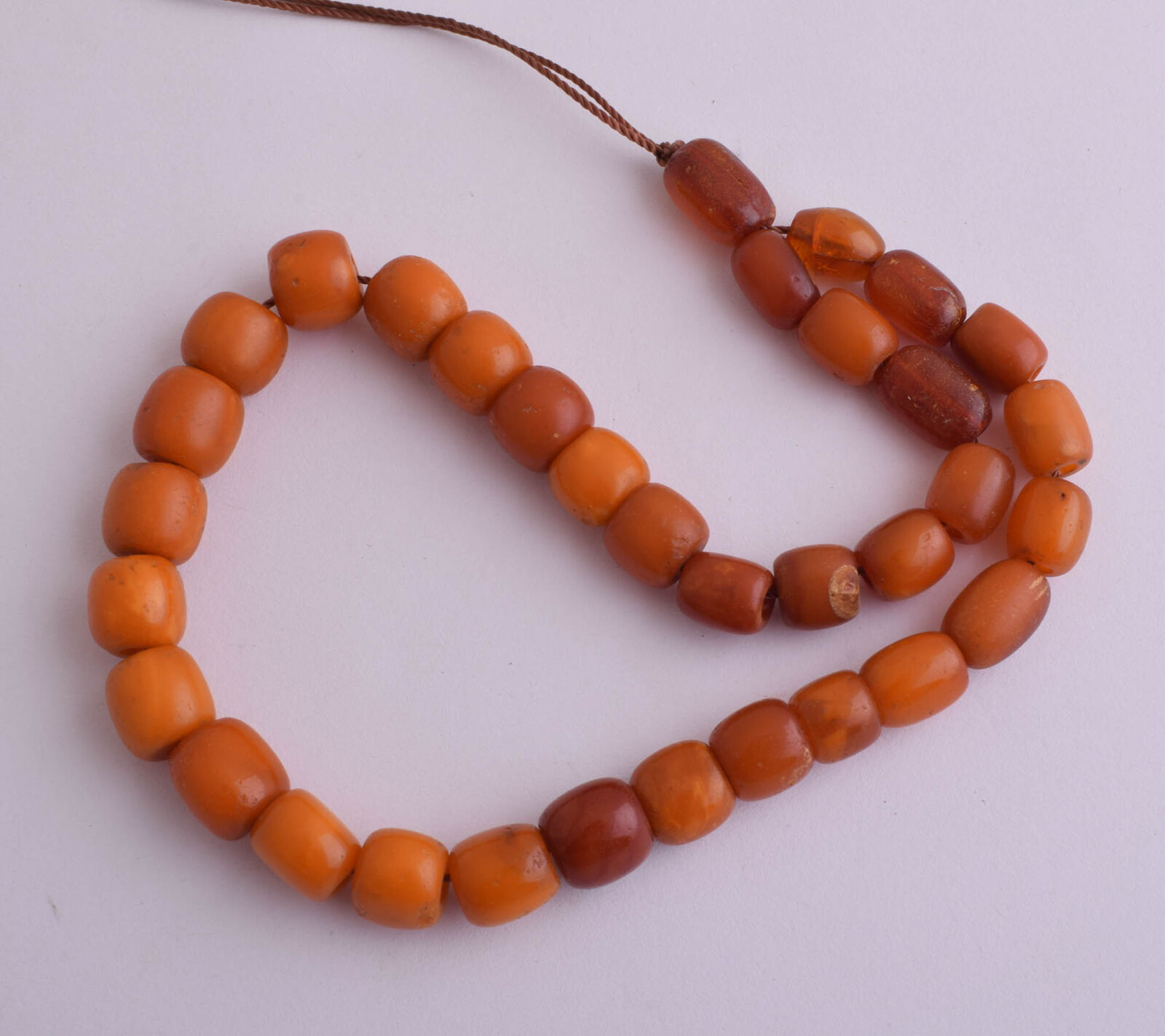 Antique natural butterscotch Amber kahraman Prayer Beads-Bernstein