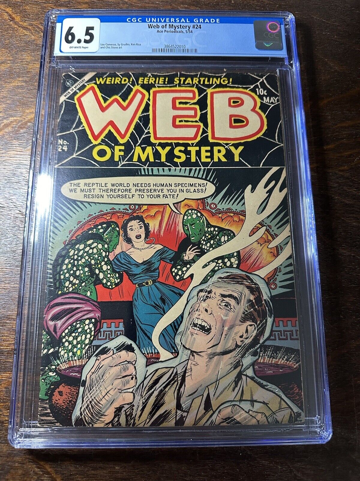 Web of Mystery #24 CGC 6.5 OW Pages 1954 Pre-Code Horror Ace