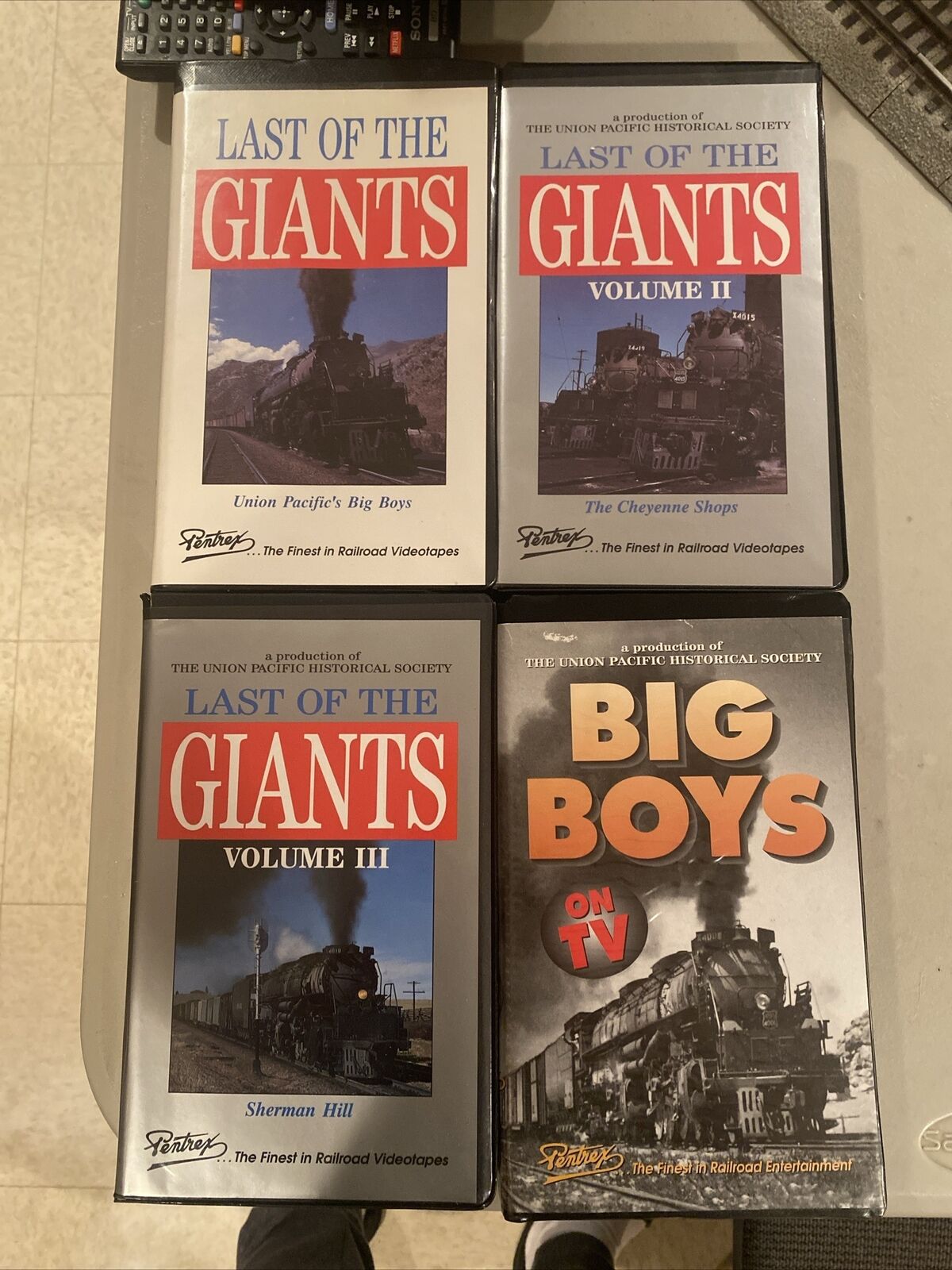 Last Of The Giants VHS Lot Pentrex Union Pacific Big Boys On TV 1993 1997 Trains