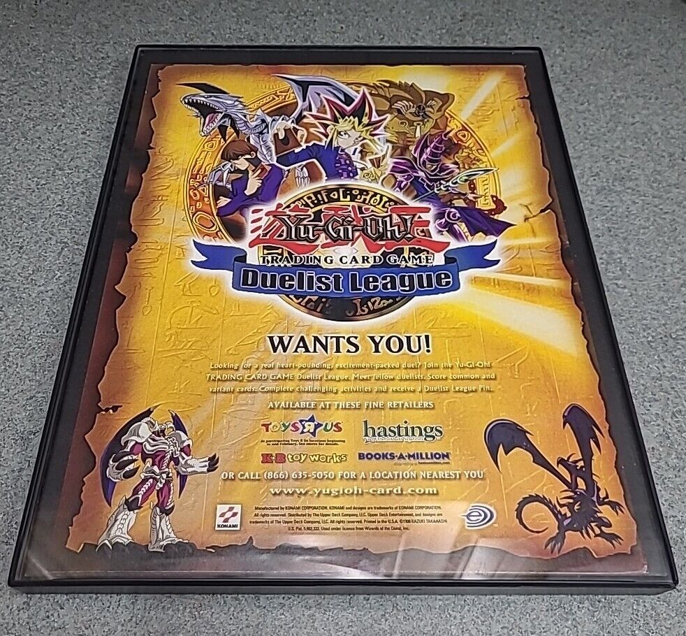 Yu-Gi-Oh TCG Duelist League Season 1 2003 Print Ad Framed 8.5x11 