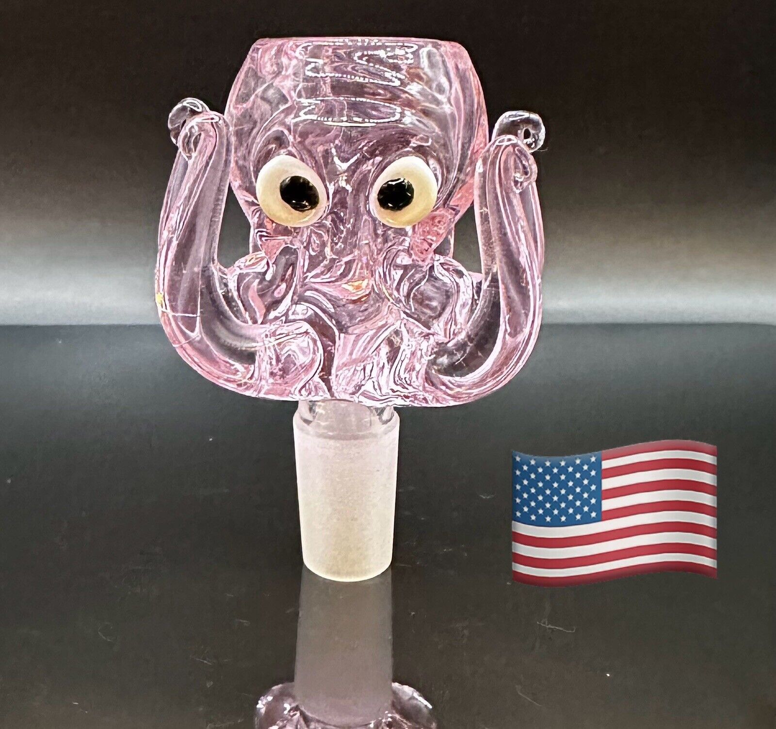 Primium 14mm Pink Thick Glass Octopus Bong Bowl Head Piece Bong Bowl Holder