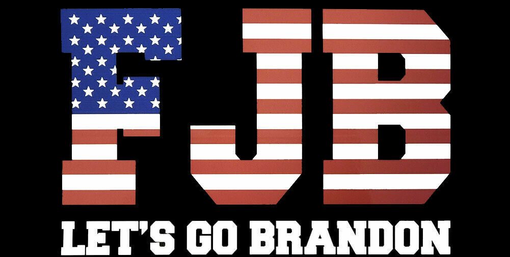 American FJB Let\'s Go Brandon Black USA Official Vinyl Decal Bumper Sticker