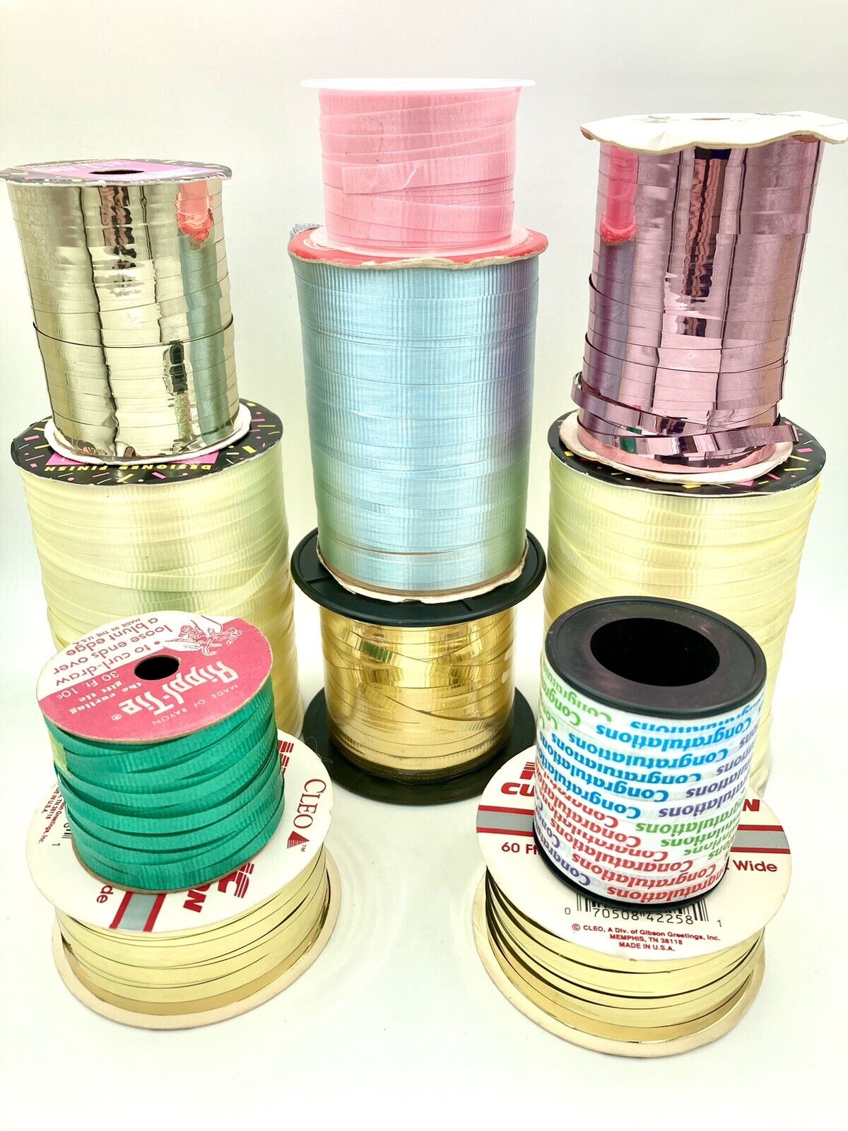 BIG lot Of Curling Ribbon - Party - 1000’s Of Ft - 11 Spools Many Unopened