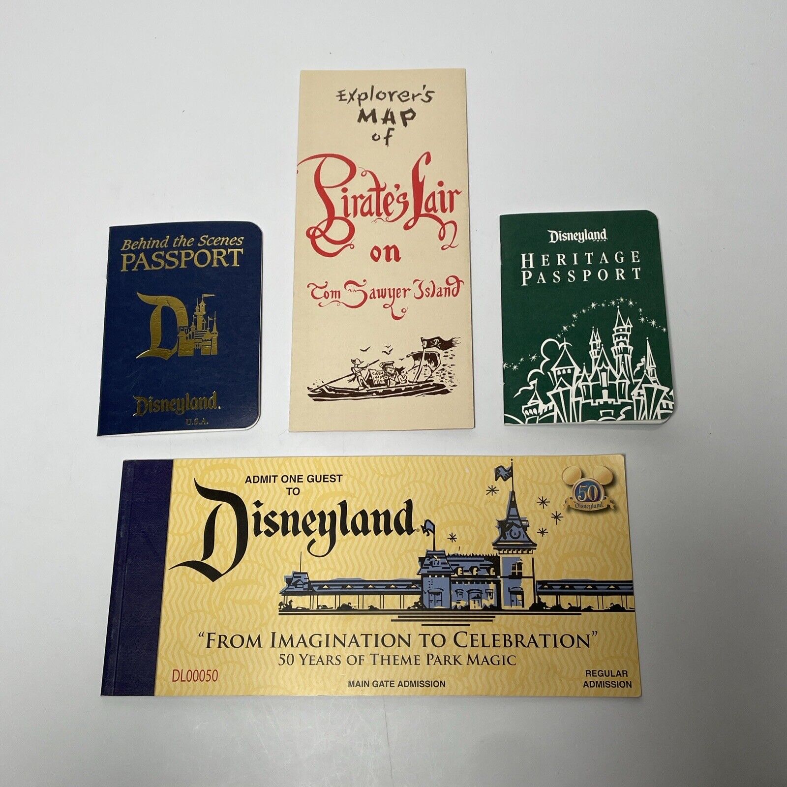 Disney Tom Sawyer Island Map, Heritage Passport, Behind the Scenes & Guide Tour