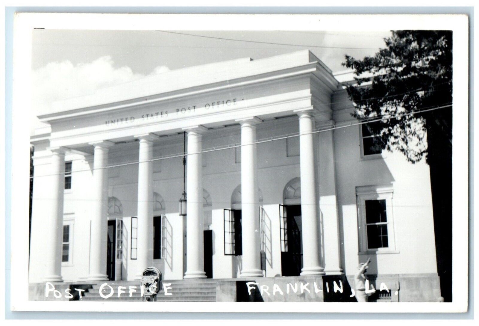 c1910's Post Office Building Franklin Louisiana LA RPPC Photo Antique Postcard