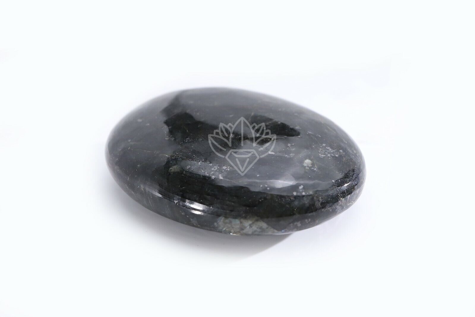 Larvikite Natural Healing Palm Stone Oval Smooth Polished Gemstone For Jewelry