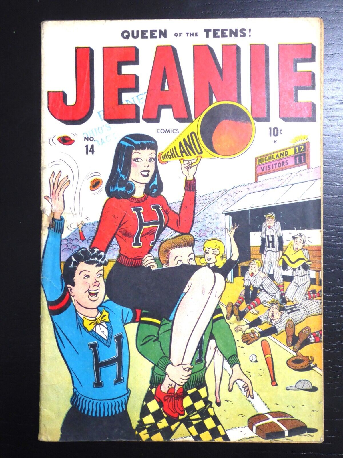 Jeanie #14, G, July 1947, Baseball Cover, Queen of the Teens