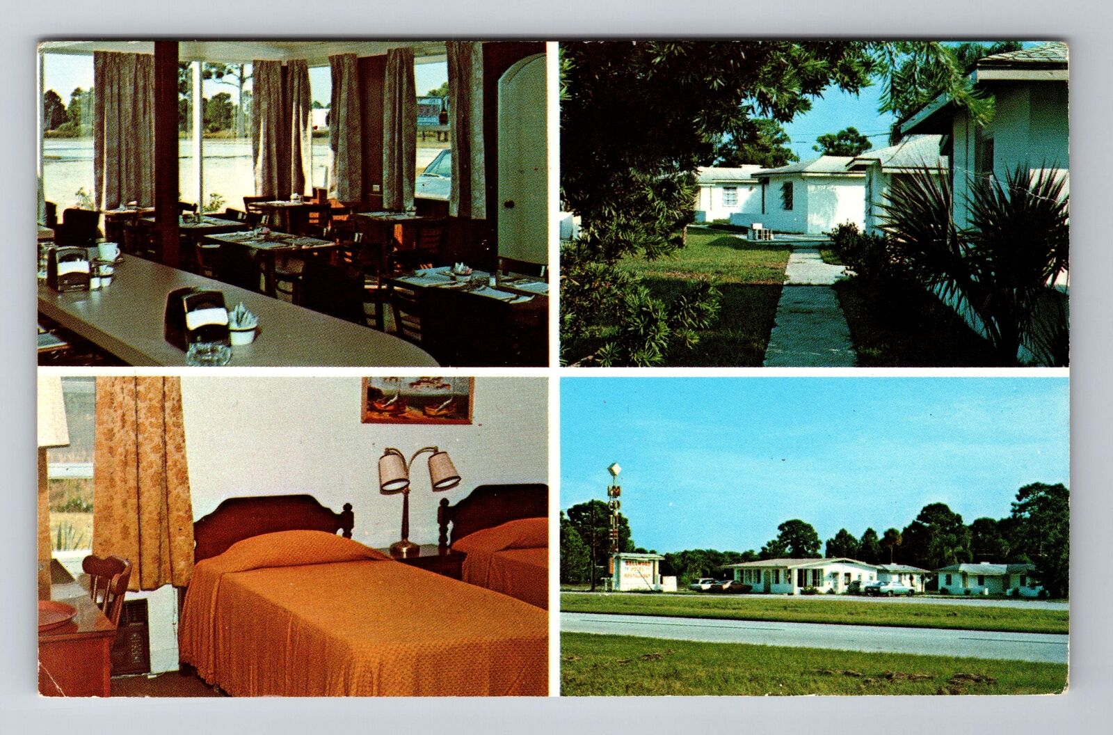 Titusville FL-Florida, New Bellwood Motel, Advertising, Vintage c1972 Postcard
