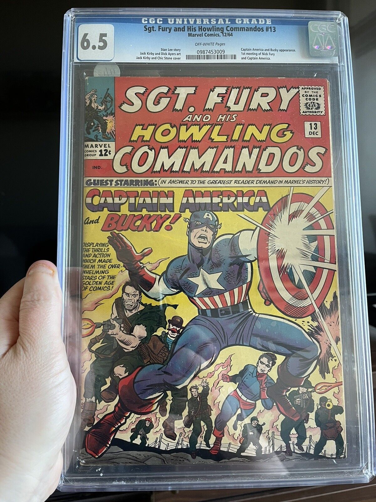 Sgt. Fury and His Howling Commandos #13 ⭐ CGC 6.5 ⭐ Captain America Marvel 1964