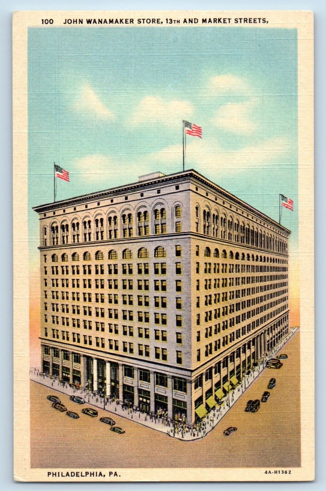 Philadelphia Pennsylvania PA Postcard John Wannamaker Store Building Exterior