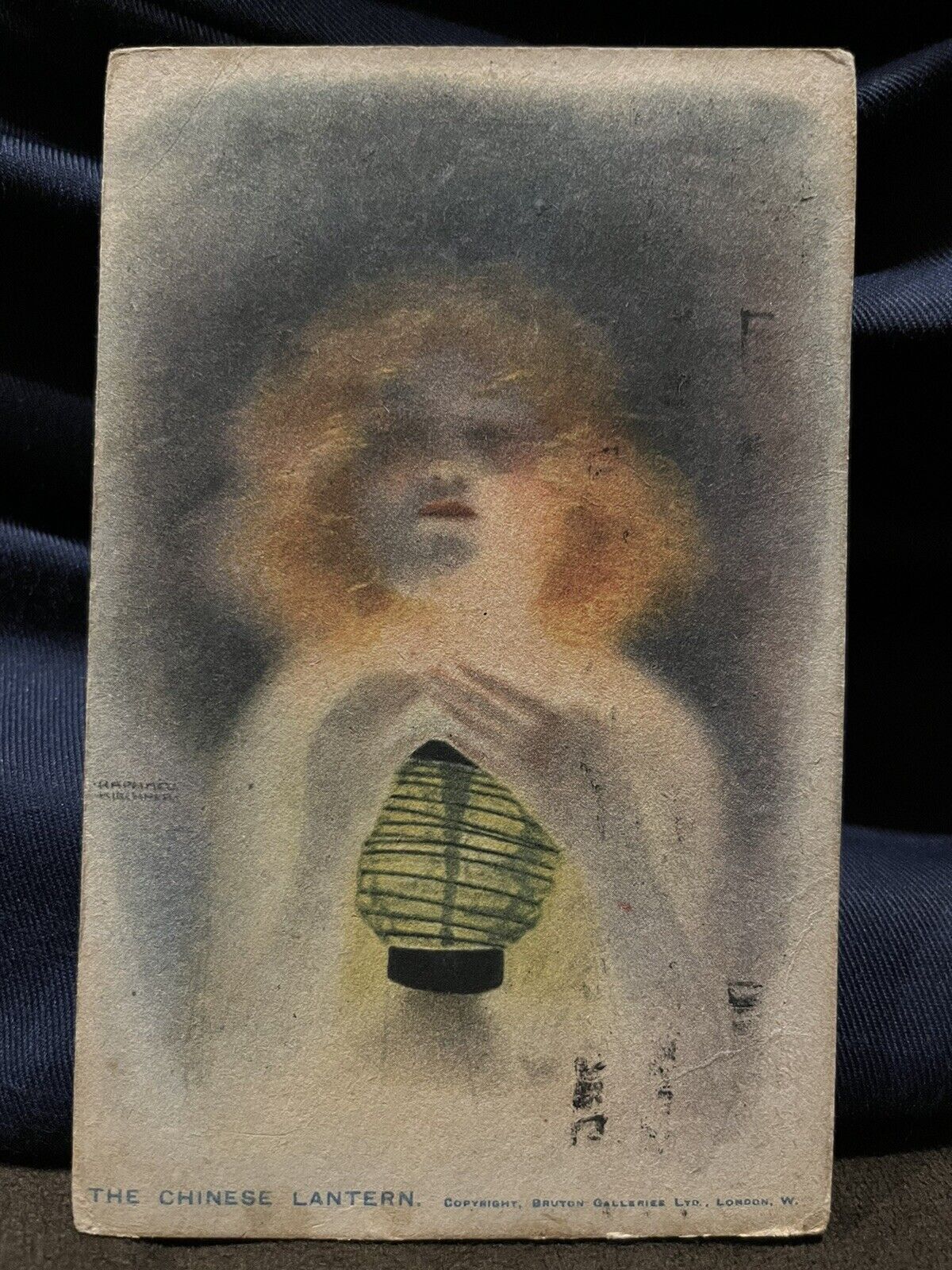 Rare Raphael Kirchner Artist Postcard Chinese Lantern Beautiful Lady