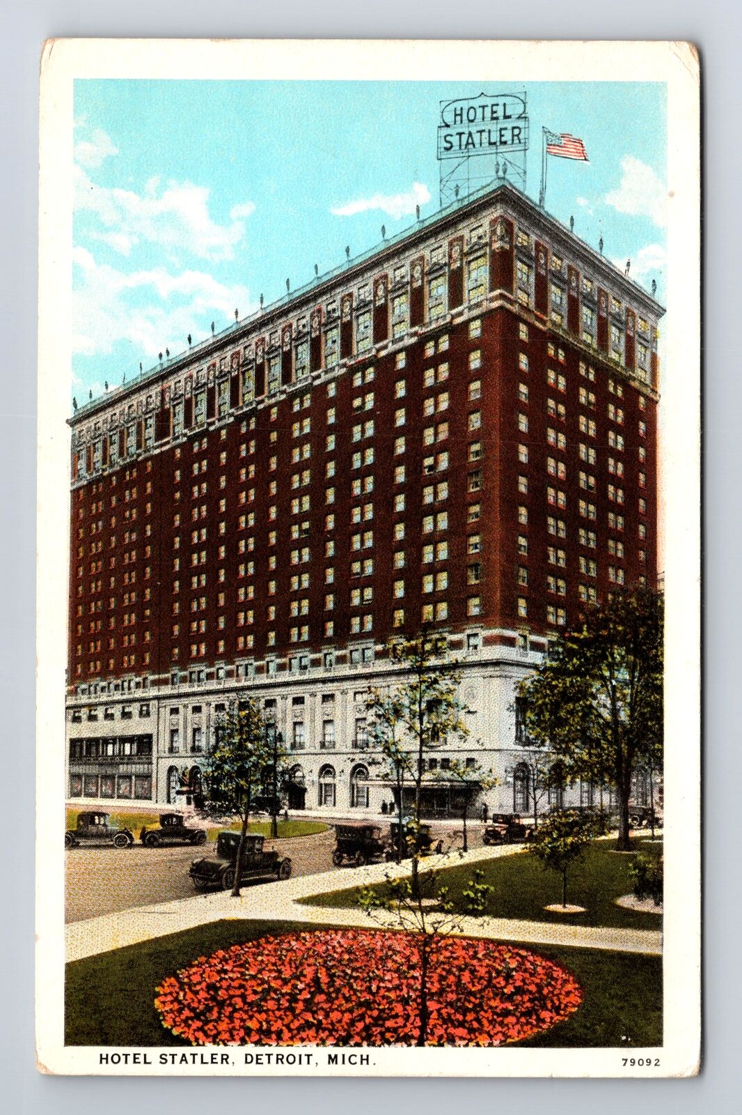 Detroit MI-Michigan, Hotel Statler, Advertisement, Vintage c1927 Postcard