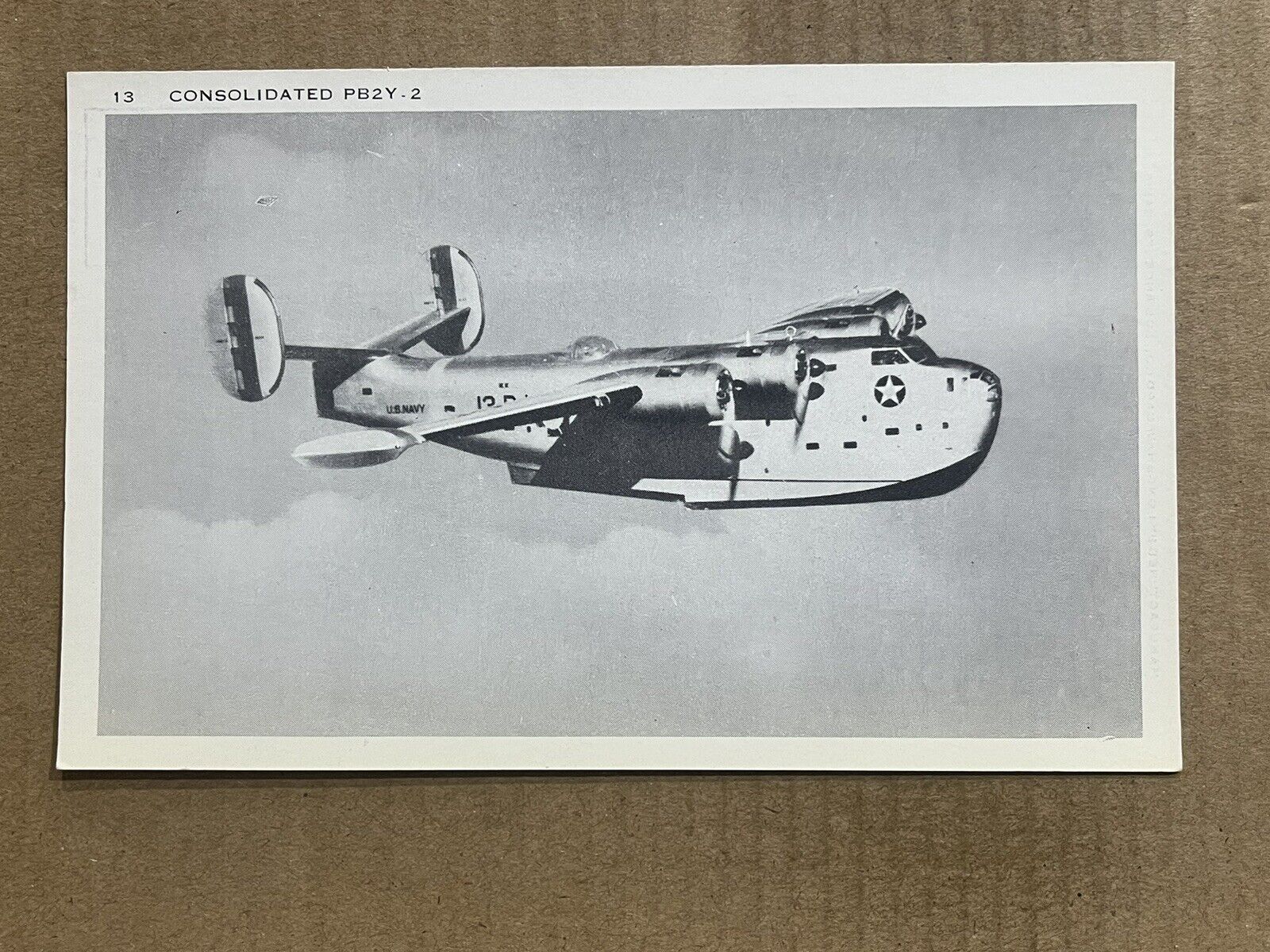 Postcard Consolidated PB2Y Coronado Flying Boat Bomber Navy Military Plane
