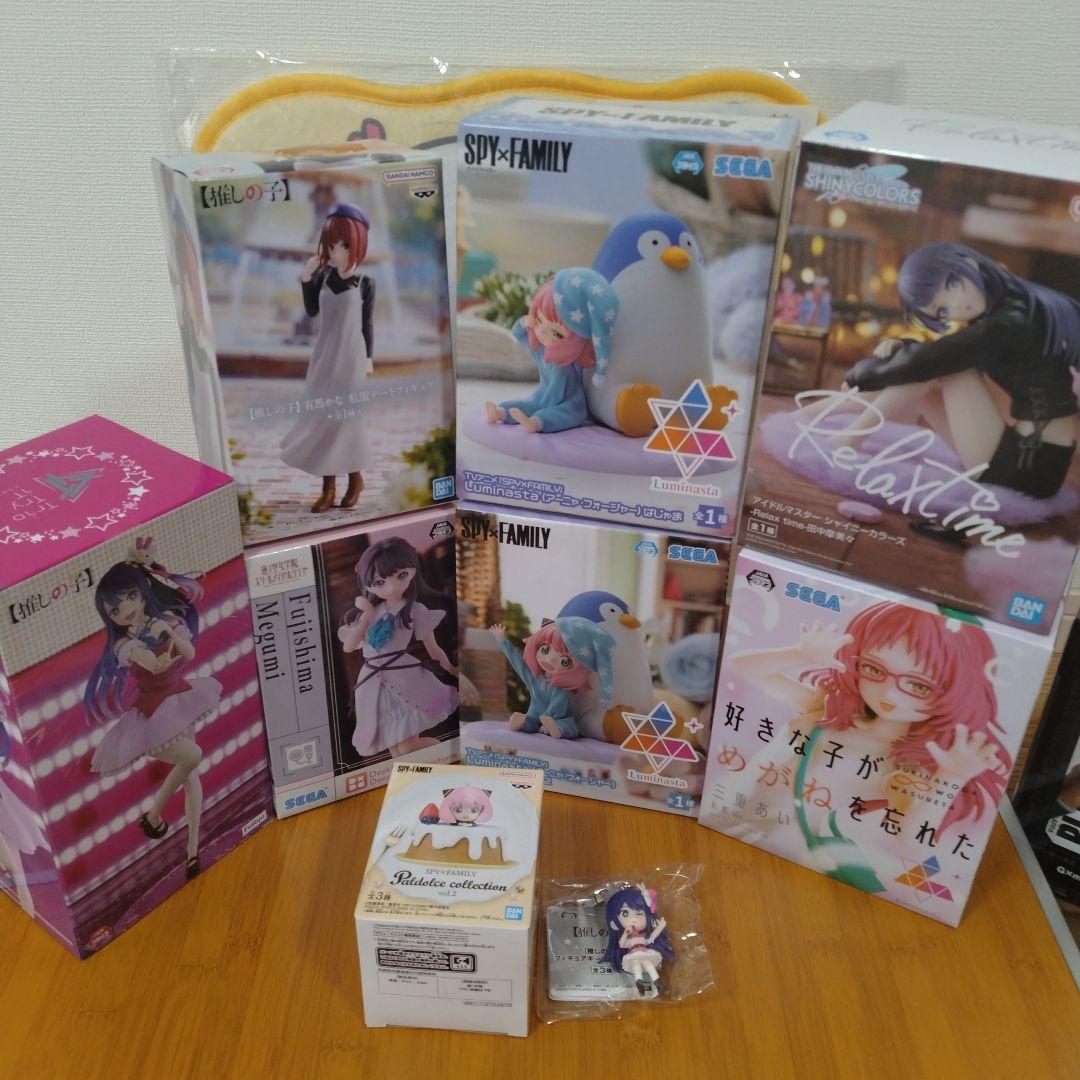 Anime Mixed set Oshi no Ko Spy Family etc. Girls Figure Goods lot of 9 Set sale