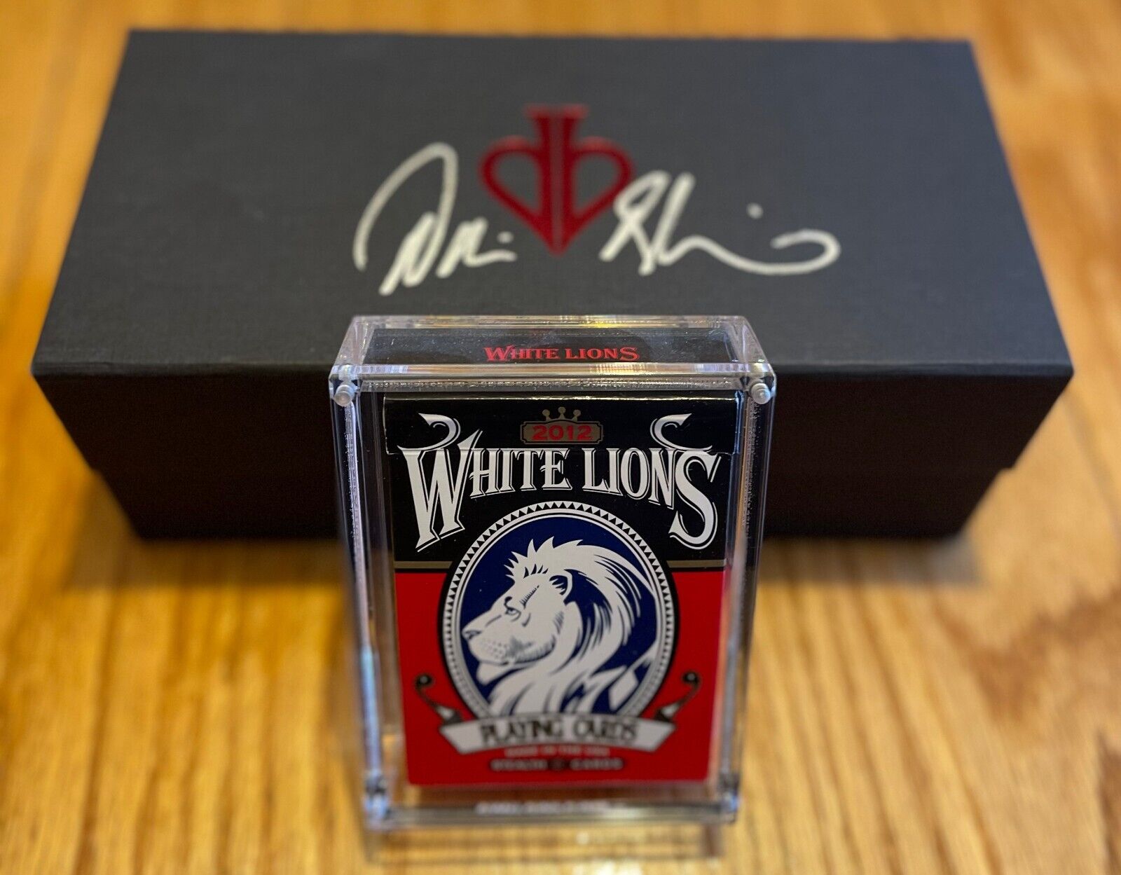 David Blaine White Lions Stealth Deck (56 card variation) w/ Signed Brick Box