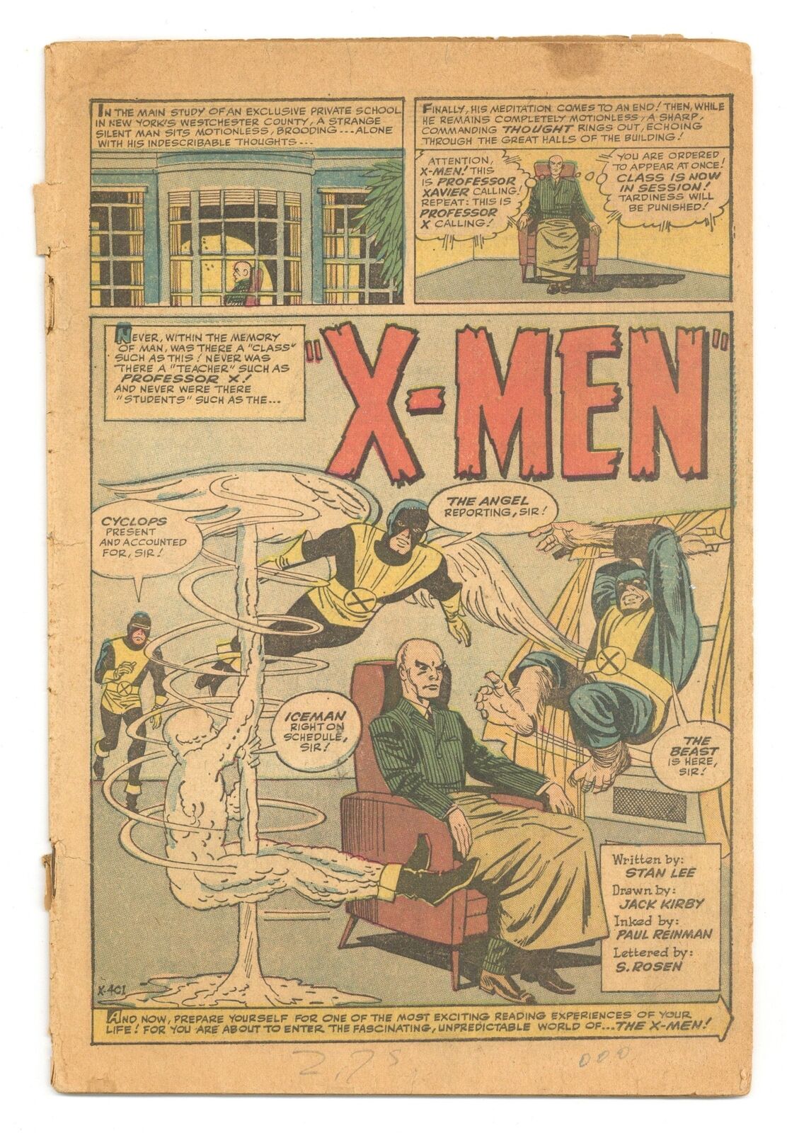 Uncanny X-Men #1 Coverless 0.3 1963 1st app. X-Men