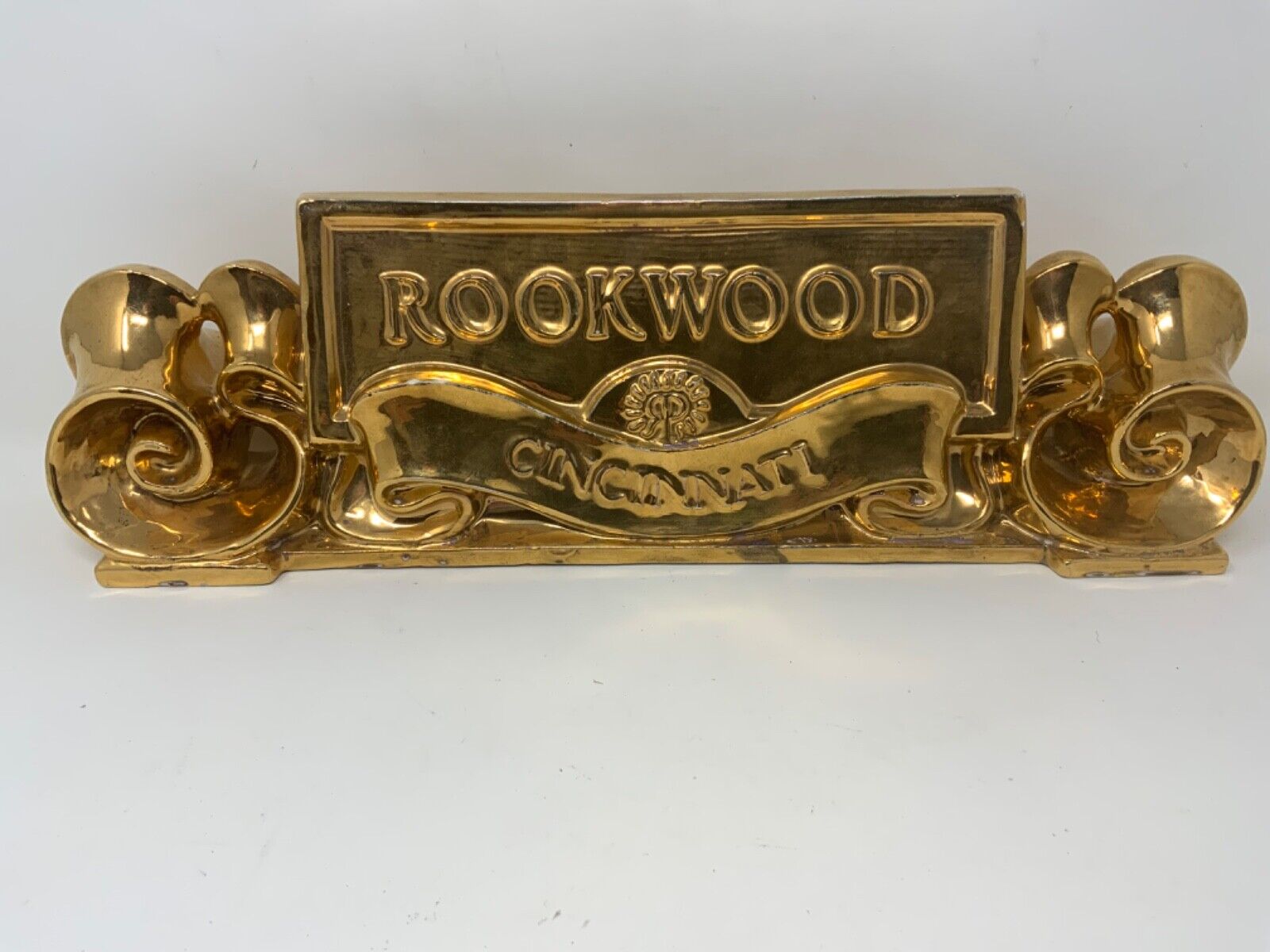 Vintage Rookwood Pottery Dealer Sign Rare Color Cincinnati Advertising Sign