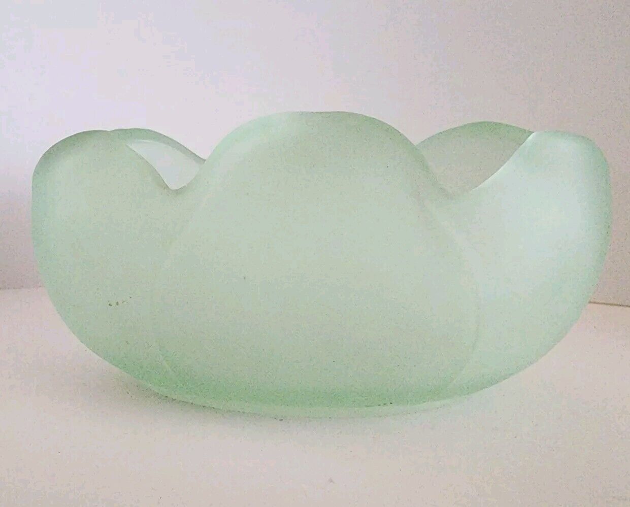 Vintage Mid Century Modern Bagley Glass  Bowl-Vase