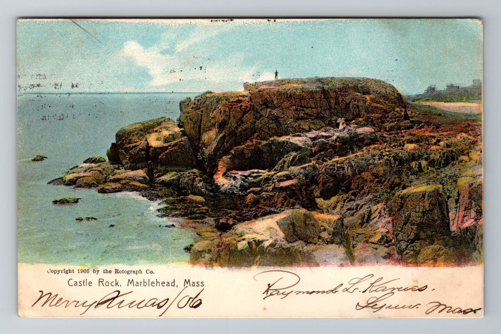 Marblehead, MA-Massachusetts, Castle Rock Antique c1906, Vintage Postcard