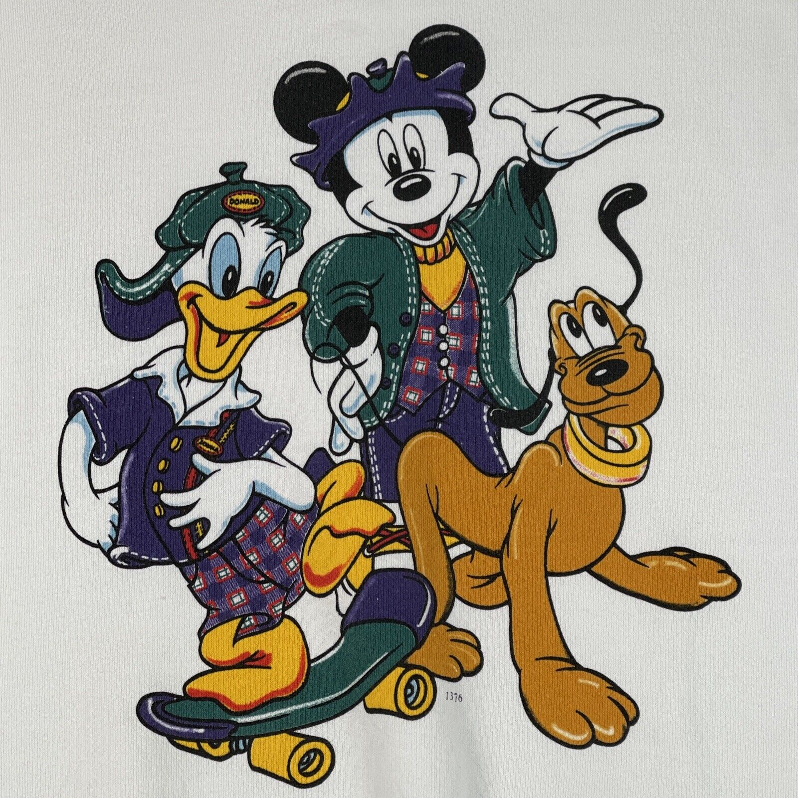 Vtg 90s Mickey Unlimited Jerry Leigh Sweatshirt Hip Hop Skateboard Donald Pluto 