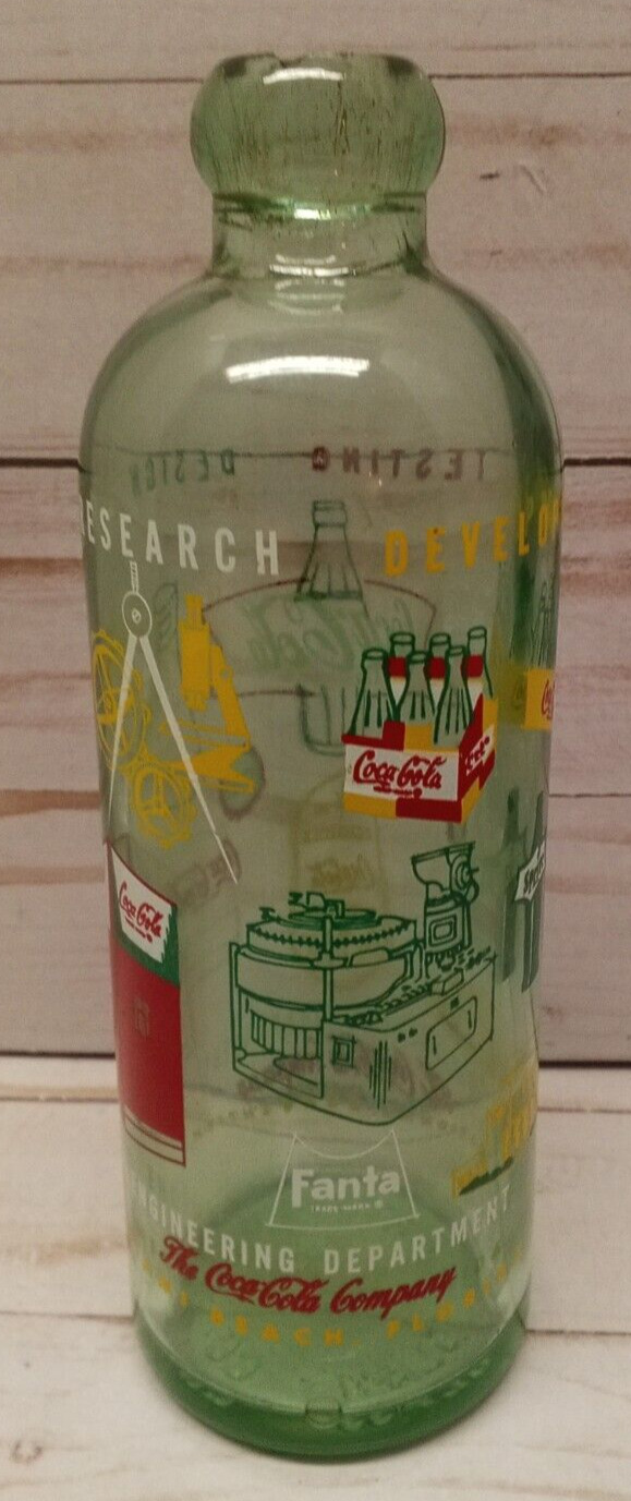 1961 Coca cola co VTG Testing Design research Development empty bottle Miami FL