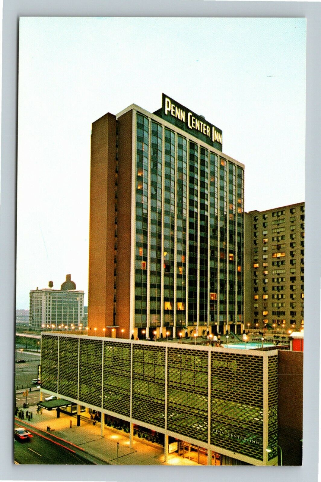 Philadelphia PA-Pennsylvania, Penn Center Inn, Aerial Outside, Vintage Postcard