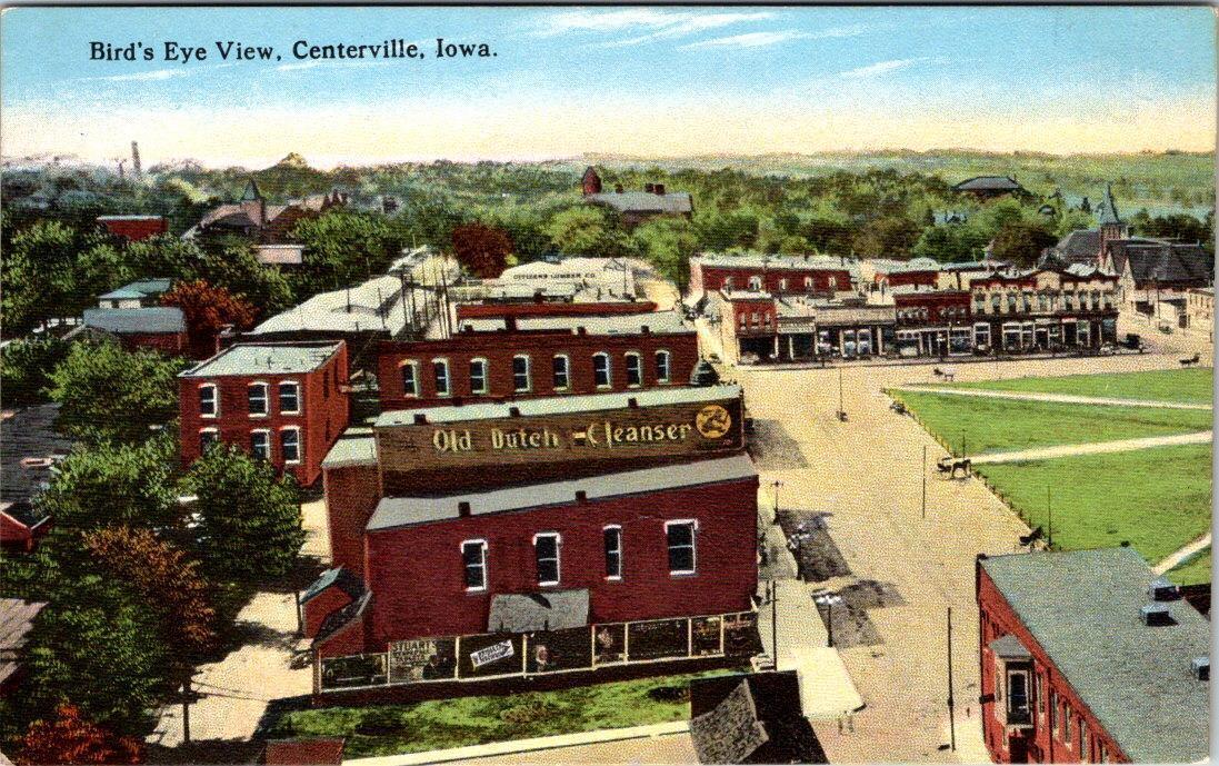 Centerville, IA Iowa  DOWNTOWN~Old Dutch Cleanser APPANOOSE CO ca1910's Postcard